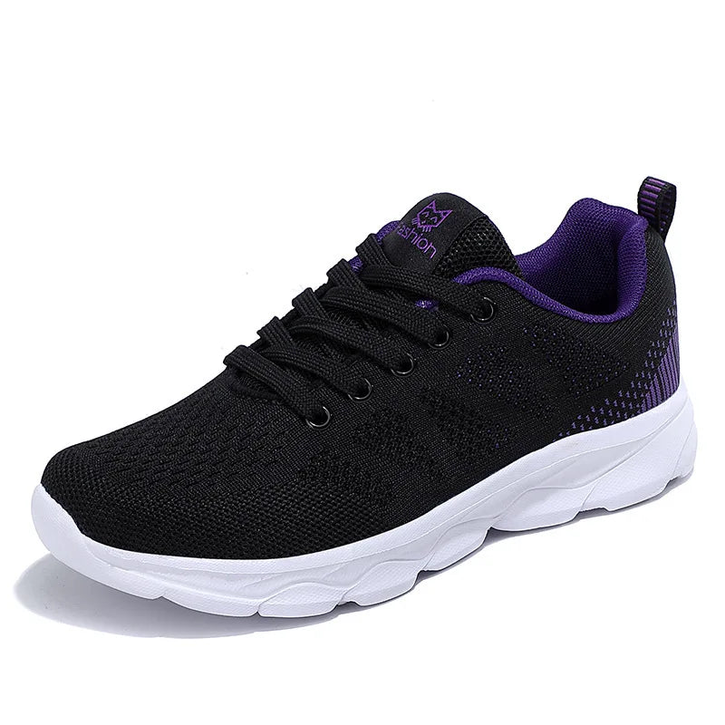 Hot Sneakers Shoes for Women Soft Flat Casual Shoes 2025 Spring Summer Light Breathable Mesh Sneakers Walking New Ladies Shoes