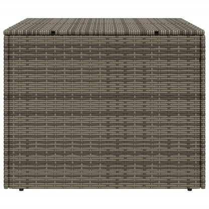 Garden Storage Box Gray 76.9 Gal Poly Rattan