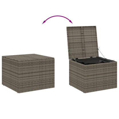 Garden Storage Box Gray 76.9 Gal Poly Rattan