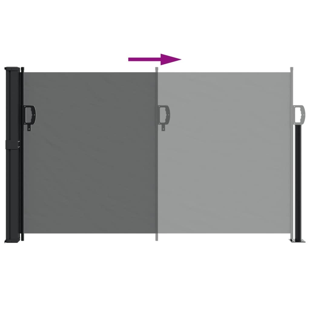 Retractable Side Awning Anthracite 47.2x236.2