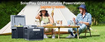 SOLARPLAY Semi-solid State Power Station 2500W 2400W Camping Supplies LiFePO4 Home Battery Portable Power Bank Generator US EU