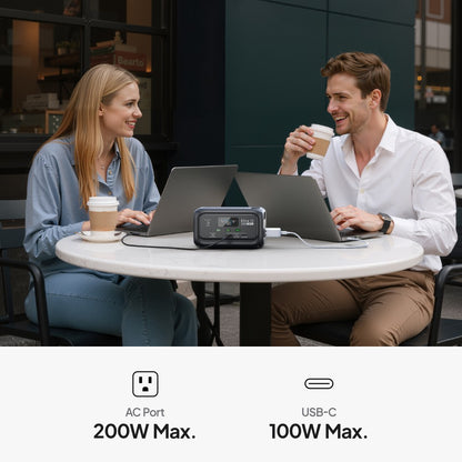 【Renew】BLUETTI Elite 10 128Wh 200W Mini Power Station LiFePO4 100W USB C Fast Charge Portable Solar Generator for Camping Travel