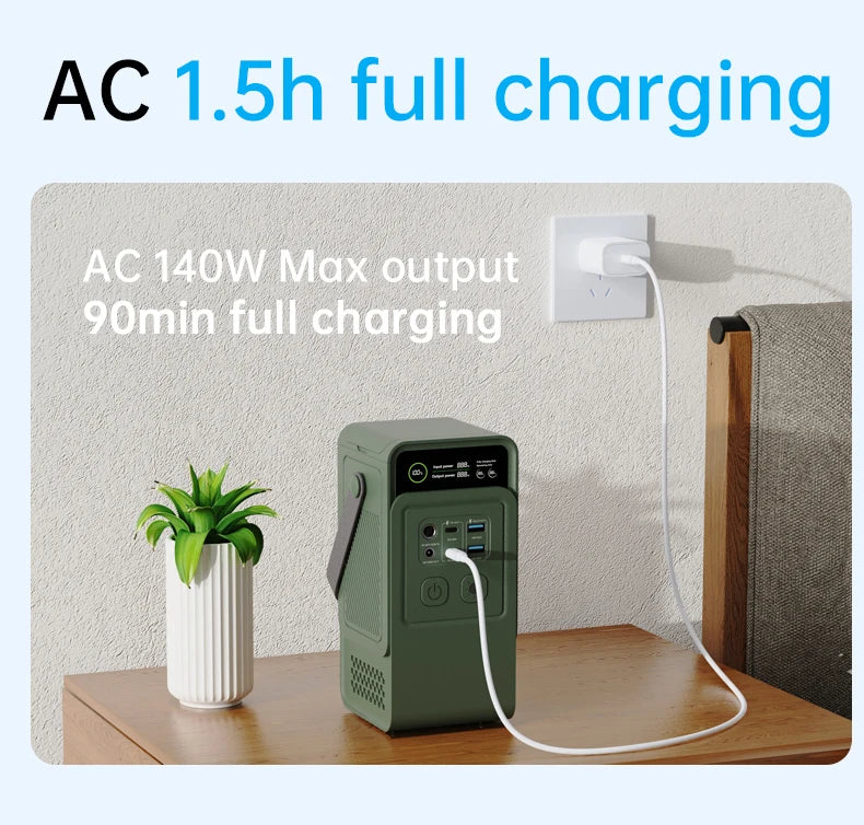 Ctolity AP200L 200W Power Bank 192Wh Lifepo4 Battery 60000mAh Solar Generator for Camping Portable Power Station LED Light