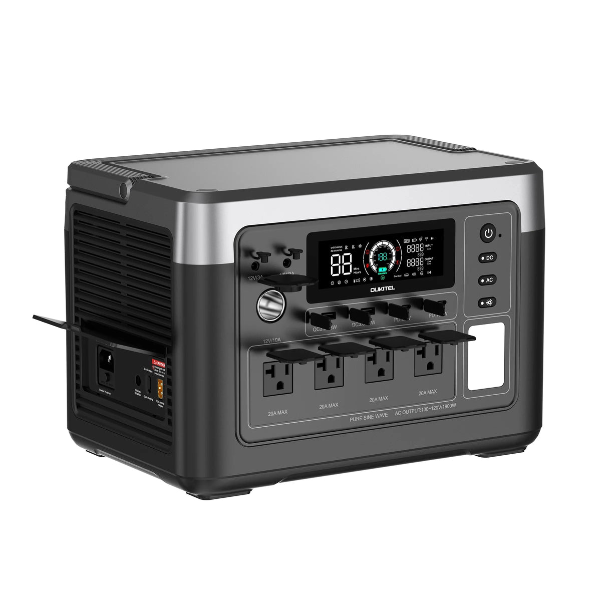 OUKITEL P1000 PLUS Portable Power Station 1800W 1024Wh Solar Generator with LiFePO4 Battery Fast Charging Smart App Control