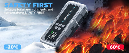 1000A/1500A PEAK Power Bank 21800mAh/26800mAh Jump Starter Portable Charger ,Car Booster Auto Starting Device Emergency Car Battery Starter,Starter Power Bank for ALL Petrol And 10L Diesel Engine, Portable Starter Power Bank