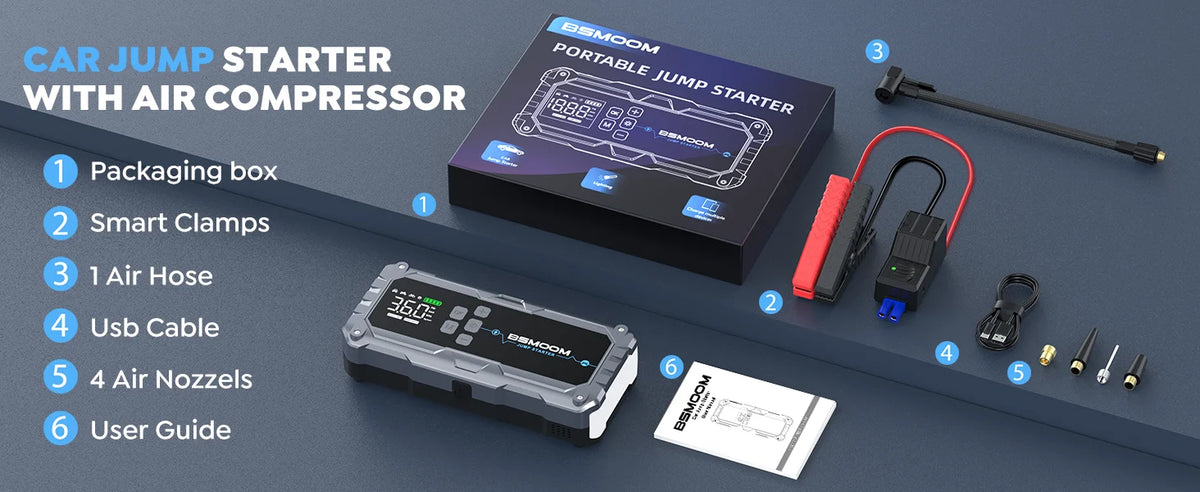 1000A/1500A PEAK Power Bank 21800mAh/26800mAh Jump Starter Portable Charger ,Car Booster Auto Starting Device Emergency Car Battery Starter,Starter Power Bank for ALL Petrol And 10L Diesel Engine, Portable Starter Power Bank