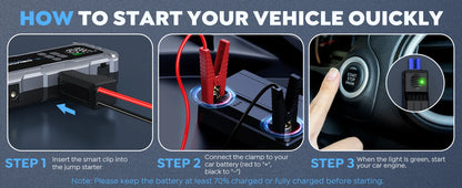 1000A/1500A PEAK Power Bank 21800mAh/26800mAh Jump Starter Portable Charger ,Car Booster Auto Starting Device Emergency Car Battery Starter,Starter Power Bank for ALL Petrol And 10L Diesel Engine, Portable Starter Power Bank