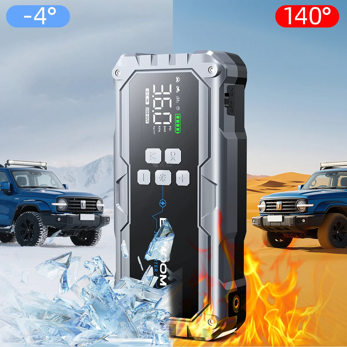 1000A/1500A PEAK Power Bank 21800mAh/26800mAh Jump Starter Portable Charger ,Car Booster Auto Starting Device Emergency Car Battery Starter,Starter Power Bank for ALL Petrol And 10L Diesel Engine, Portable Starter Power Bank