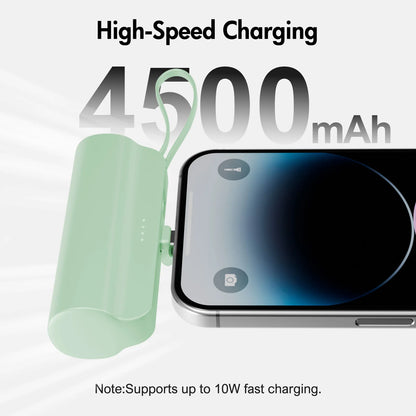 Mini Power Bank Portable 4500mAh Power Phone Charger Capsule Dual USB-C Ports For IPhone16/ 15/15 plus/15 pro/15 pro Max/Android