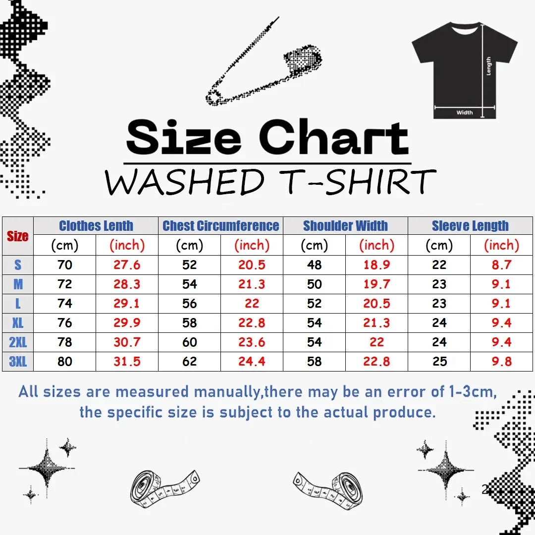 DOOM Anime Lover Washed T-shirt New Model Year round clothing personality Clothes Plus Size Unisex Retro Fashion hot product tee