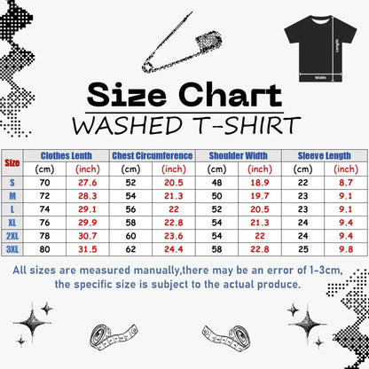 DOOM Anime Lover Washed T-shirt New Model Year round clothing personality Clothes Plus Size Unisex Retro Fashion hot product tee