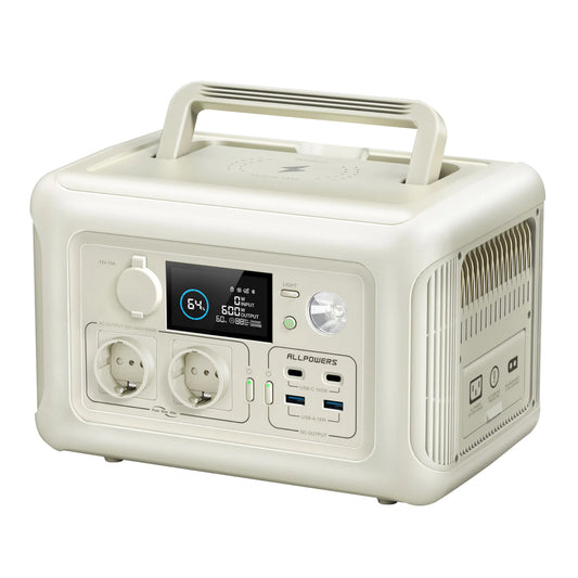 ALLPOWERS R600 Portable Generator 299Wh 600W Powerstation with AC Outlets LiFePO4 Battery for Home Tents Outdoor RV Camping