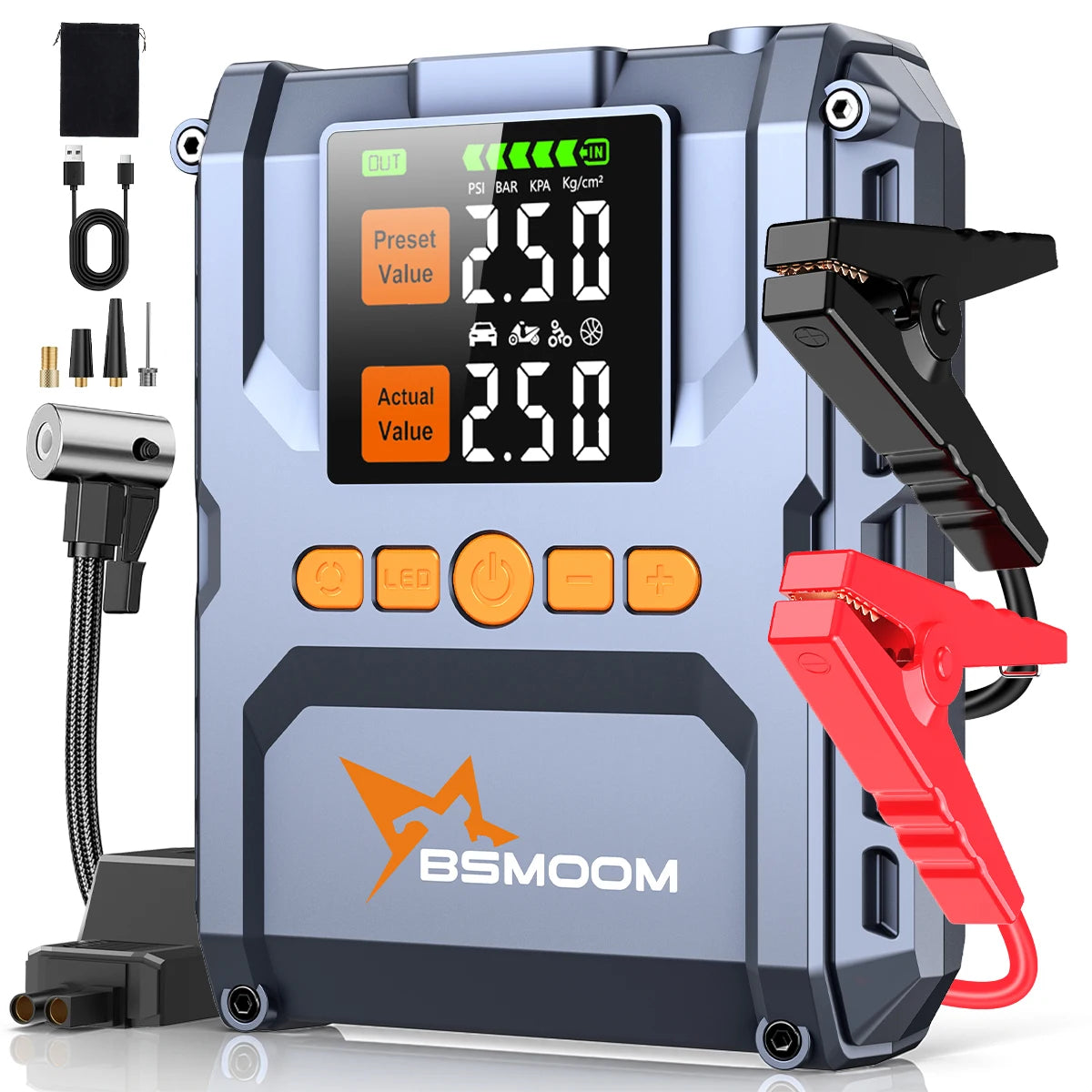 1000A/1500A PEAK Power Bank 21800mAh/26800mAh Jump Starter Portable Charger ,Car Booster Auto Starting Device Emergency Car Battery Starter,Starter Power Bank for ALL Petrol And 10L Diesel Engine, Portable Starter Power Bank