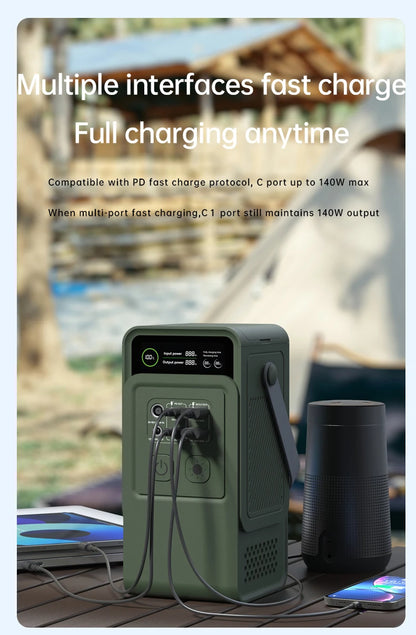 Ctolity AP200L 200W Power Bank 192Wh Lifepo4 Battery 60000mAh Solar Generator for Camping Portable Power Station LED Light