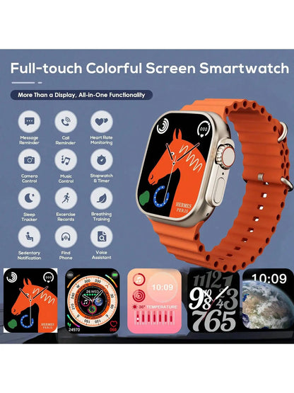Smart Watches for Men Women with Case and 7 Watch Bands, 2.07" HD Touch Screen Fitness Tracker with Bluetooth Calling