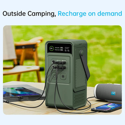 Ctolity AP200L 200W Power Bank 192Wh Lifepo4 Battery 60000mAh Solar Generator for Camping Portable Power Station LED Light