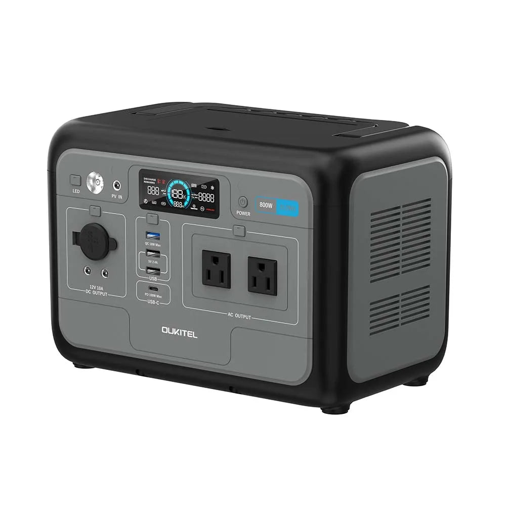 OUKITEL P800E Portable Power Station 800W Solar Generator 512Wh Lifepo4 Battery Home Backup Outdoor Camping Mobile power